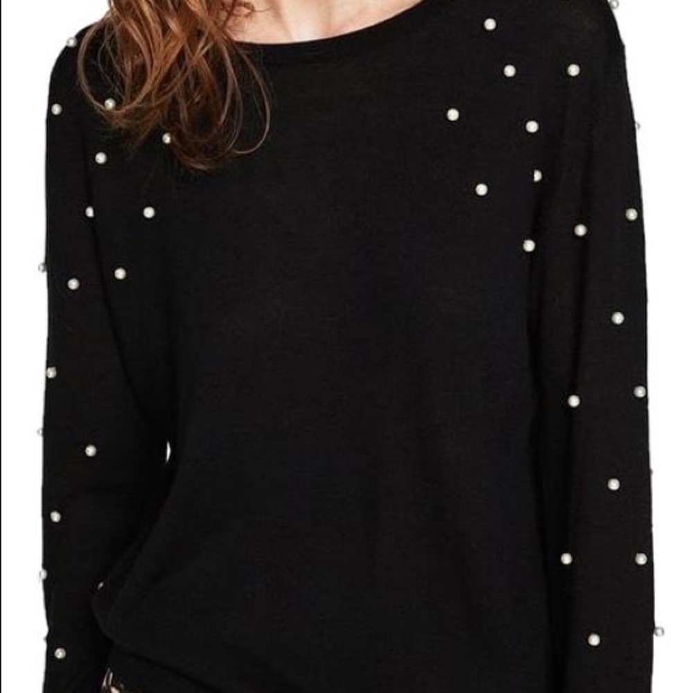 NWOT Zara Sweater with Pearl Accents - Picture 3 of 5